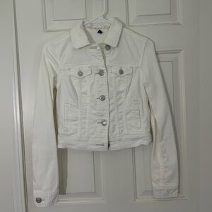 American Eagle white denim jacket